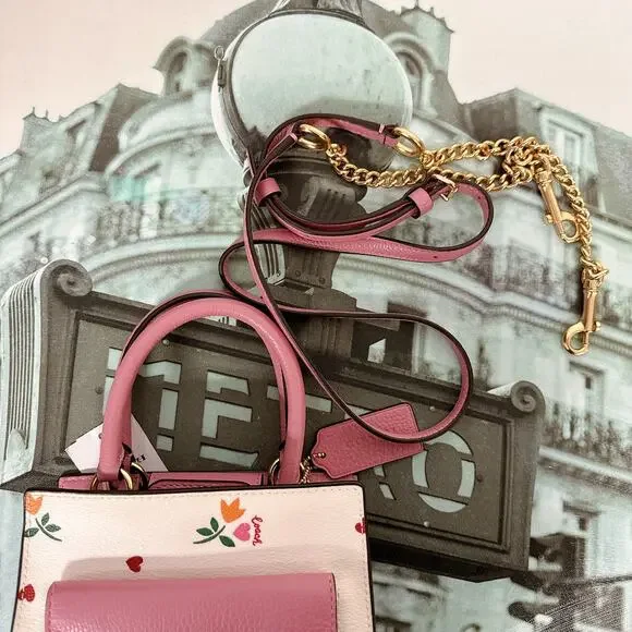 Coach C7599 Mini Pepper Crossbody With Heart Petal Print